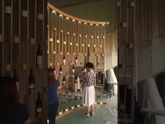 ワインの陳列棚 Pvd メッキのチタン黒色のステンレス鋼のワイン キャビネット