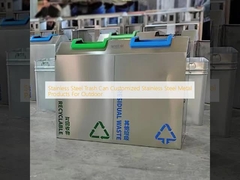 ステンレス鋼のゴミ箱 カスタマイズされたステンレス鋼の金属製品 屋外用