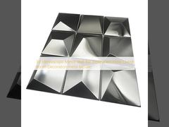 3Dステレオスコピックミラーウォールバーレストランホテルリビングルーム装飾 メタルモザイク