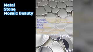 ユニークなメタルストーンモザイクデザイン