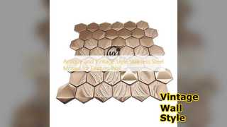 壁用ヴィンテージステンレススチールモザイク