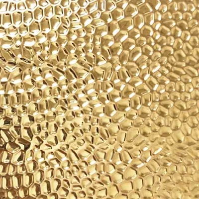 金色はステンレス鋼 シートの蜜蜂の巣パターンを浮彫りにした