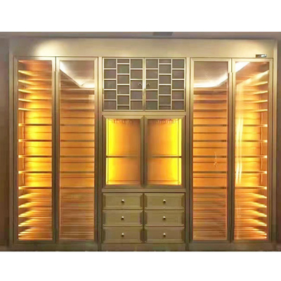 シャンペンの金はワインの飾り戸棚の単位ASTM 316L ISO 300*160cmを冷やした