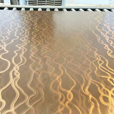 レーザーは波形の芸術304のステンレス鋼 シートの装飾的なパネルの真鍮色を曲げた