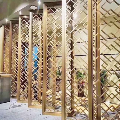 Gold Rose Gold Black Bronze Antique Hairline Brushed Foldable Spa Room Stainless Steel Dividers Panel Partitions Screen