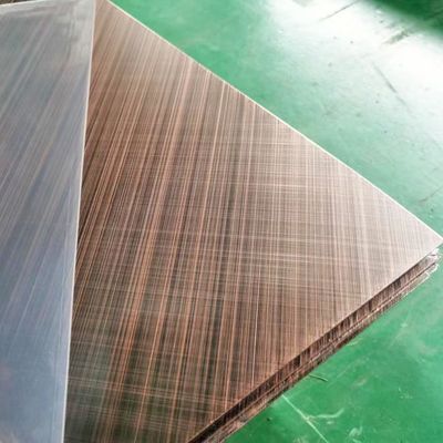 良い値段 十字のヘアライン インテリア・デザインのための旧式な銅色のステンレス鋼 シート オンライン