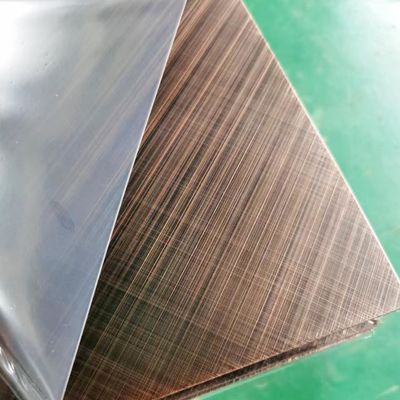 お買い得 304 ローズゴールド カラー クロスヘールライン 45 度 ブラシ付き 仕上げ ステンレス鋼板 アンチ 指紋 オンライン