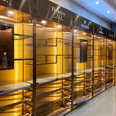 良い値段 0.8mmの厚さの居間のための木のワインのキャビネットの家具 オンライン