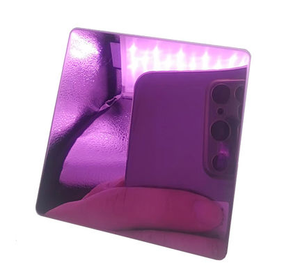 良い値段 ホテルKTVの室内装飾の反指紋のコーティングのための着色されたステンレス鋼シート8Kのピンク色 オンライン