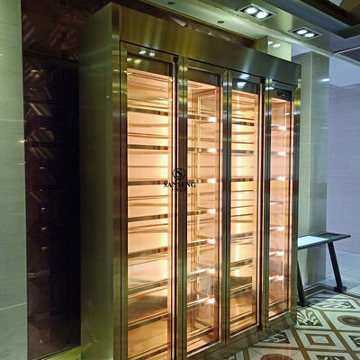 良い値段 シンプルなデザインの家庭用の手頃な価格のステンレス鋼のワインキャビネット オンライン