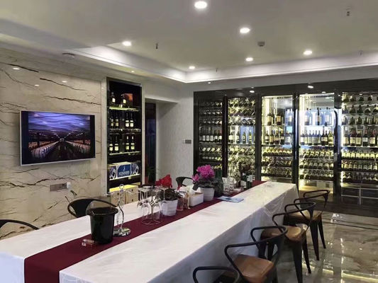 お買い得 家の贅沢なステンレス鋼のガラス ワインの収納キャビネットの圧縮機のワインのキャビネット オンライン