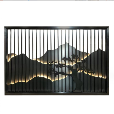 Customized Mountain Hill Brass Brown 304 Stainless Steel Screen For Entrance