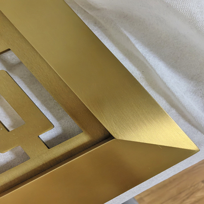 304 Finish Brushed Stainless Steel Metal Screen Partition Antique Gold Brass Color Satin Laser Engrave Room Dividers