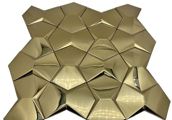 お買い得 3D 3次元 メタル ステンレス スチール モザイク タイル KTV クラブ バー 入口 テレビ 背景 壁 凸 オンライン