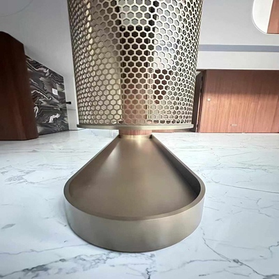 Antique Color 304 Rose Gold Satin Brushed Hairline Laser Stainless Steel Metal Screen Partition Divider Sculp