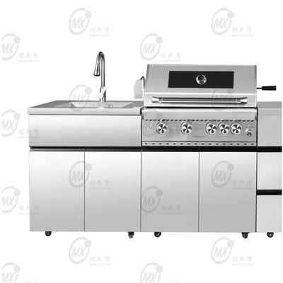 お買い得 二重用途のステンレス鋼 バーベキューオーブン ビラ 屋外 庭 キッチン メタルディスプレイキャビネット オンライン