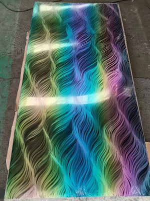 良い値段 Colorful Gradient Stainless Steel Plate - Modern Art Decoration And Personalized Design オンライン