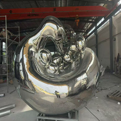 良い値段 Outdoor Big Size Fiberglass  Mirror Polished Art Design Metal  Stainless Steel Sculpture オンライン