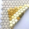 ヘアライン台所ISO DINのための磨かれた金のステンレス鋼の六角形のBacksplashのタイル