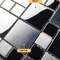 30x30cmの正方形の黒のステンレス鋼のモザイク・タイルの金属のモザイクBacksplash