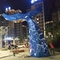 芸術のライトとの屋外のステンレス鋼の彫刻AISI ASTM 201を模倣しているクジラの魚