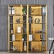 耐久力のあるシャンペンの金のステンレス鋼の金属の飾り戸棚Hariline JIS 201