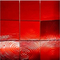 中国の赤い螺線形の金属ミラーのモザイク壁のタイル98 * 98MMの正方形の形