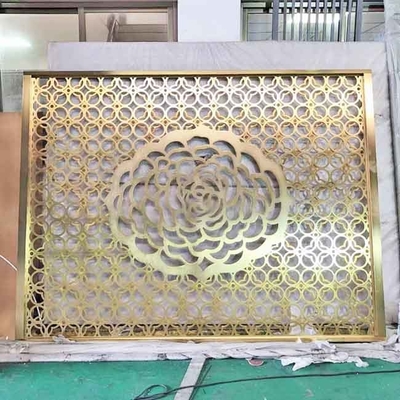ローズの金の青銅色の黒いヘアラインは横の塗るパターン設計ステンレス鋼 スクリーンの仕切りのディバイダーのパネルにブラシをかける