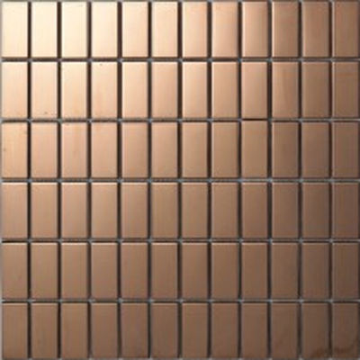 お買い得 居間の装飾のための広い金の正方形のステンレス鋼のモザイク・タイル混合されたパターン オンライン