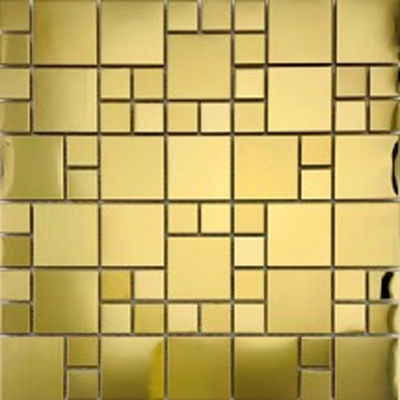 良い値段 48*48MMのホテルのDinning家の部屋を飾るための美しいステンレス鋼の正方形の金属のモザイク オンライン