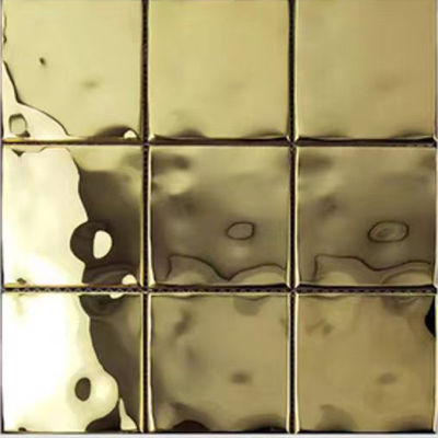 良い値段 ASTM 304 305x305mm 水の波紋鏡 ステンレス鋼 モザイクタイル 装飾用 オンライン