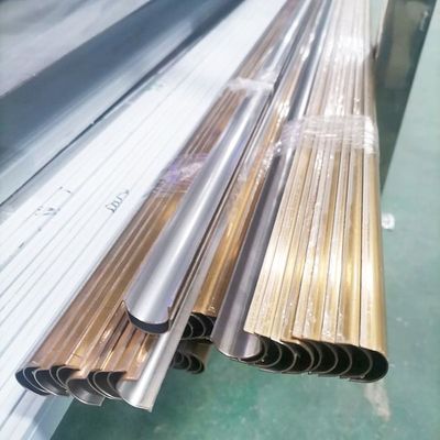 ODM OEM  201 304 Customized Shape Stainless Steel Trim Strips For Interior   Exterior Design   Colored Skirting Board Edge Wrapping