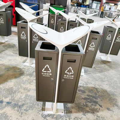 お買い得 OEM メタル製品 316L グレー色ステンレス鋼 屋外ゴミ箱 オンライン