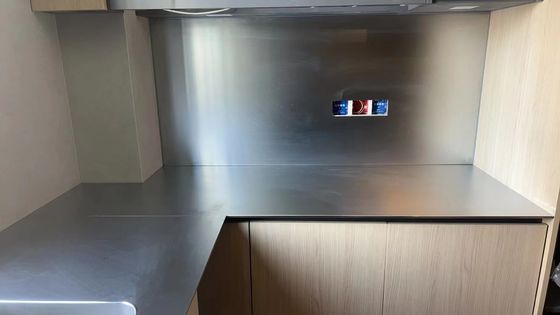 防摩擦 304 ステンレス スチール キッチンカウンターテーブル 水槽付き