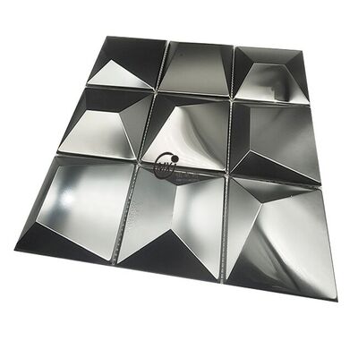 お買い得 3Dステレオスコピックミラーウォールバーレストランホテルリビングルーム装飾 メタルモザイク オンライン