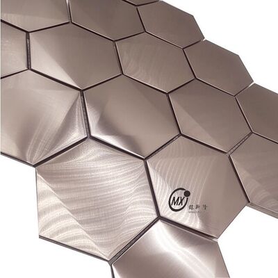 Waterproof Moisture-Resistant And Easy-To-Clean Hexagon  201 304  Stainless Steel Mosaics