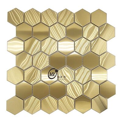 ORM ODM Golden Matte/Glossy Finish  Mosaic Tiles For Interior Decoration For Kitchen Backsplash/Bathroom Wall