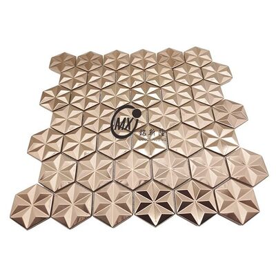 お買い得 Hexagon Shape Stainless Steel Mosaic Tiles Modern Geometric Pattern オンライン