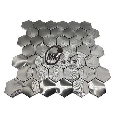 お買い得 エンボス加工パターンステンレス鋼モザイクタイルはあなたの壁に質感を加えます オンライン