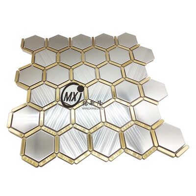 お買い得 インダストリアルスタイル装飾用レンガパターンステンレススチールモザイクストリップ オンライン