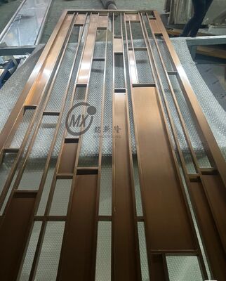 お買い得 PVD 塗装 タイタンステンレス スチール スクリーン パーティション ミラー 8k ポーリングとカスタマイズ可能なカラーオプション オンライン