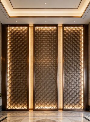 お買い得 Chinese Zen Style Stainless Steel Meditation Space Divider オンライン