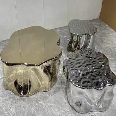 軽量 豪華 電子塗装 空洞 雲 201 304 鏡/磨いたステンレス コーヒーテーブル