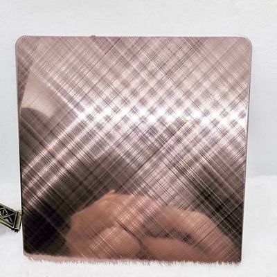 お買い得 ミラーの十字のヘアライン ブラウン色のステンレス鋼 シートのLuxryの装飾 オンライン